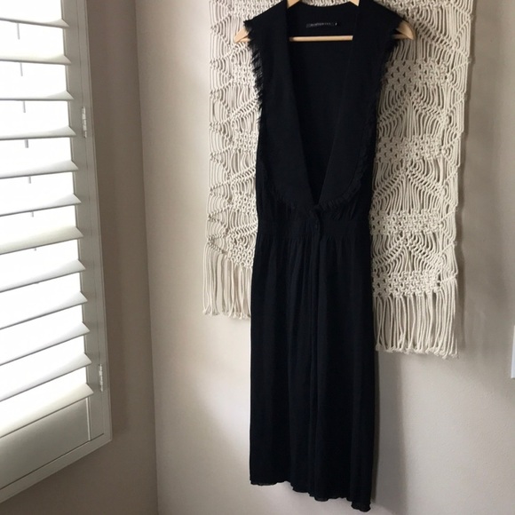 Development one button closure, plunge neck boho vintage style dress w/s… - Picture 1 of 8